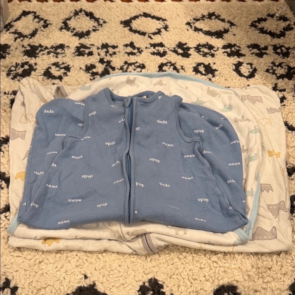 Bundle of 3 zippered sleep sacks